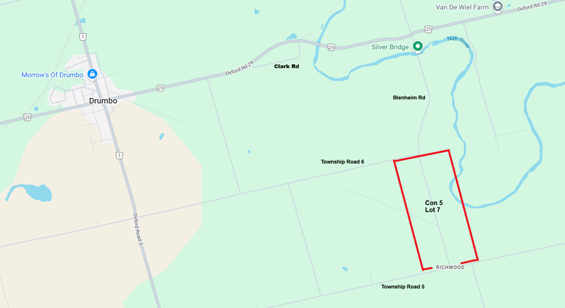 Location of Blenheim Township concession 5 lot 7